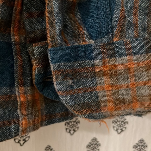 VTG Pendleton Orange and Blue Wool Men’s Flannel Size L - Picture 10 of 15